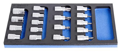 Unior inlay dopsleutel-schroevendraaierset 964 16sos