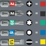 Wera bitset kraftform kompakt stubby bit set kraftform stubby werra m.magazine, 6 pcs. - afbeelding 1