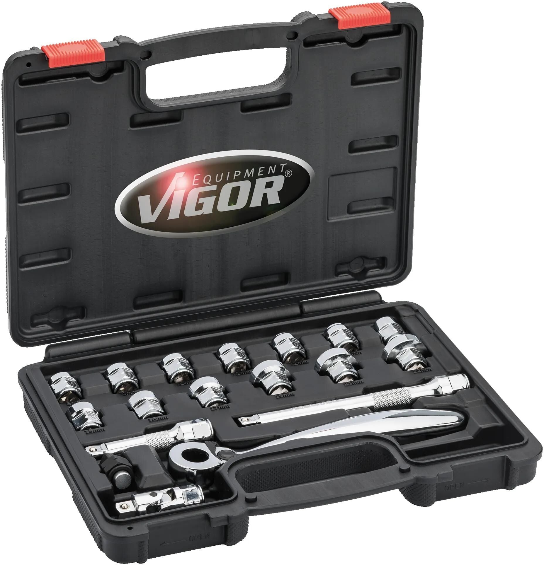 Vigor steckschlüsselsatz socket wrench sets 3 8 18tlg.