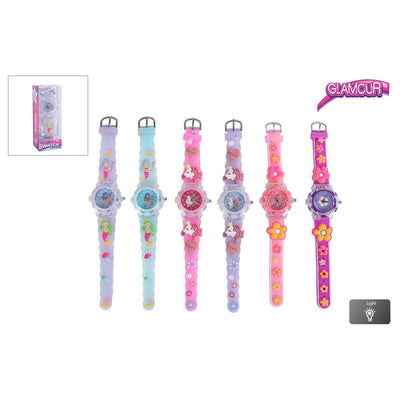 Glamour meiden analoog horloge met licht