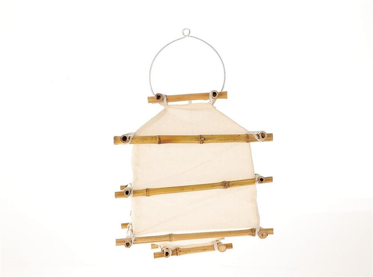 Hbx natural living lantaarn kap 32x32x30cm bamboe textiel