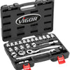 Vigor steckschlüsselsatz v7202 socket set 1 2 24-tg superflat v7202