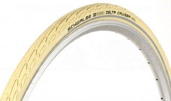 Schwalbe delta cruiser plus creme 28x1.40 37-622 reflectie