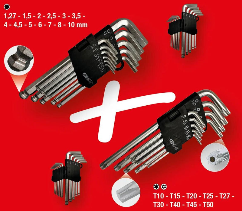 Ks tools hoeksleutel set offset wrench set 22tlg.