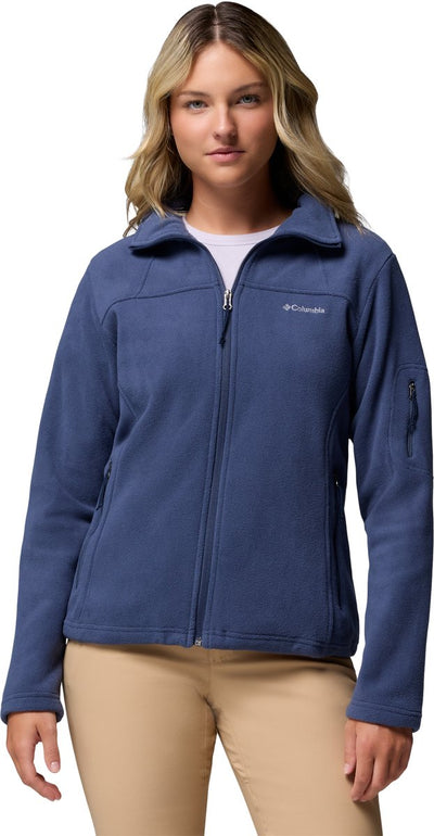 Columbia fast trek ii fleece vest dames volwassenen - sluiting en zakken met rits - outdoorvest - blauw - maat s