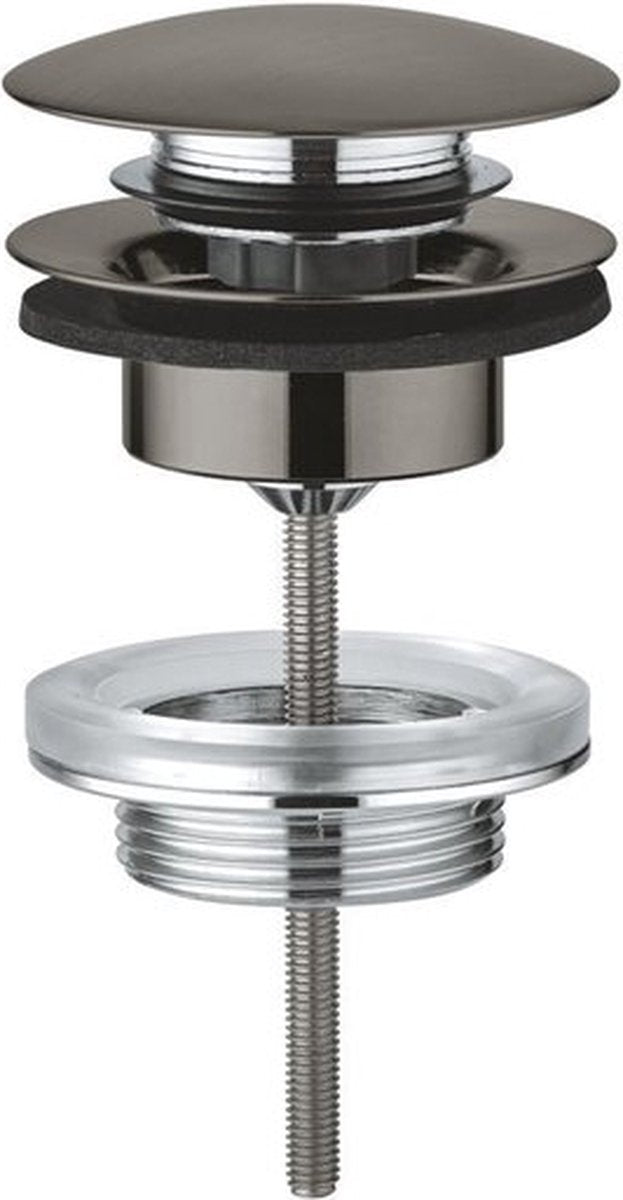 Grohe afvoergarnituur - push-open - brushed hard graphite (antraciet)
