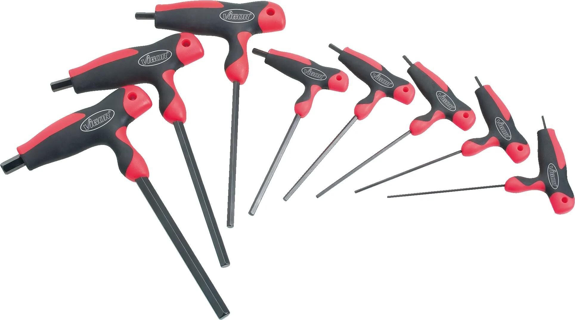Vigor schraubendrehersatz t-grip screwdriver set 6-edge