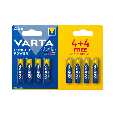 Varta aaa longlife power batterij (8 x 20 stuks)