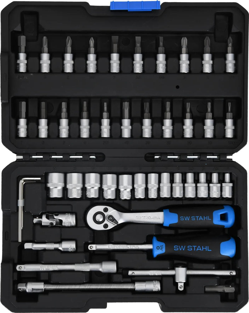 Sw stahl steckschlüsselsatz 07748l socket wrench set 1 4 bw-steel, 48-piece