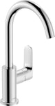 Hansgrohe rebris s - wastafelmengkraan - ééngreeps bediening - met trekwaste - 210mm maat - draaibare uitloop - chroom