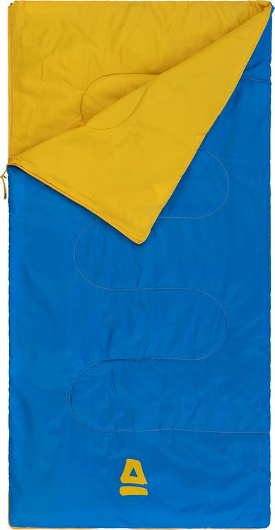 Abbey camp kinderslaapzak 2 seizoenen - dekenmodel - blauw - 140x70 cm - warm comfortabel - koppelbaar