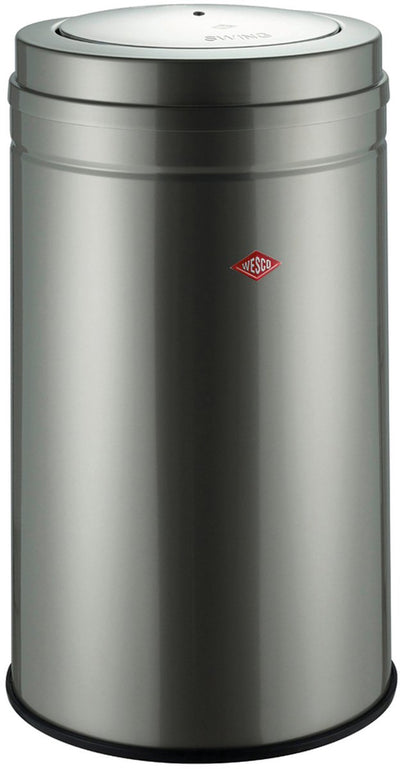 Wesco big swing vuilnisbak | 120 liter | metaal - nieuwzilver | prullenbak - made in germany