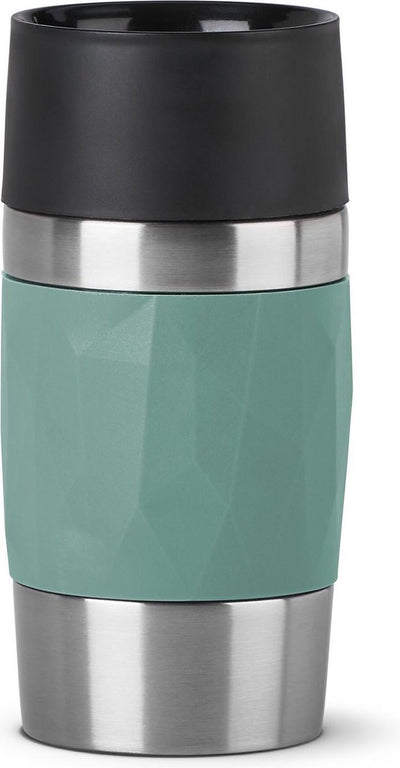 Tefal compact n2160310 travel mug - thermosfles - 300 ml - groen - lekvrij - geschikt voor warme en koude dranken