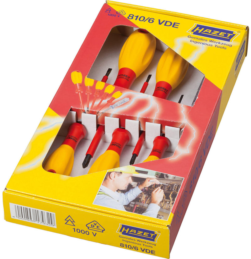 Hazet schroevendraaier set vde electrician schraubendr.s 6tlg.