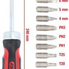 Ks tools schroevendraaier set 12 in 1 ratchets-bit-screwdr. 12 in 1