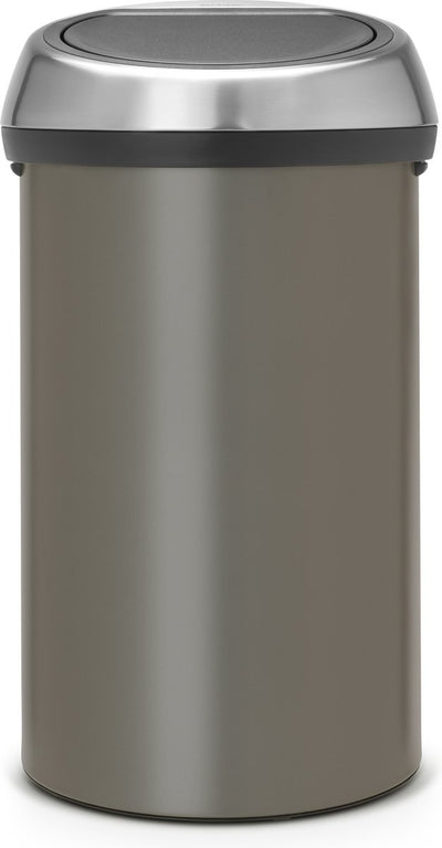 Brabantia touch bin prullenbak - 60 liter - platinum matt steel fingerprint proof deksel