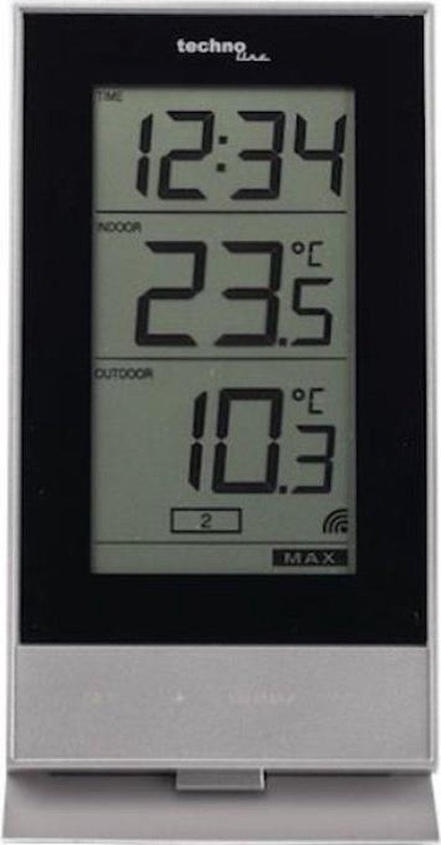 Technoline weerstation ws 9900 met temperatuurweergave met 1 buitensensor 85 x 166 x 56 mm wit