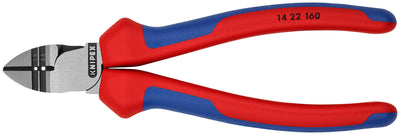 Knipex afstrip-zijsnijtang 14 22 160 kniptang (rood blauw, lengte 160mm, vde-getest)