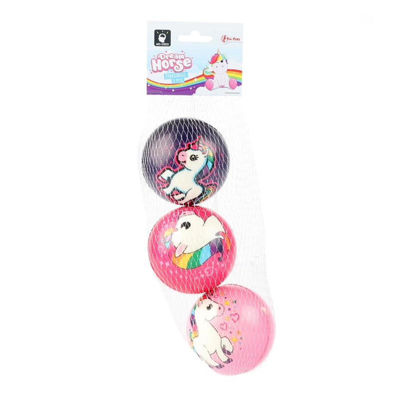 Toi-toys toi toys 3 ballen in netje unicorn