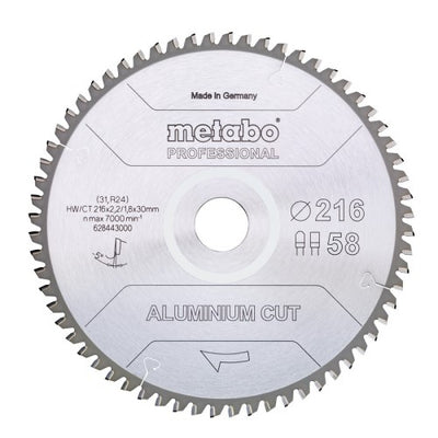 Metabo accessoires cirkelzaagblad | aluminium cut prof | 254x30mm | z72 fz tz 5° neg - 628447000