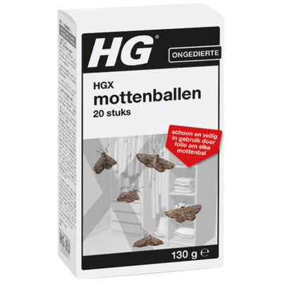 Hg x mottenballen | voor de effectieve bestrijding van motten