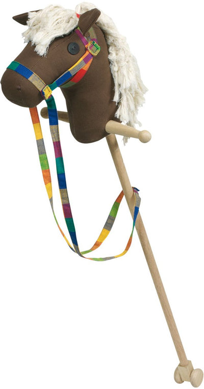 Goki stokpaard: jumper van hout en handgeweven katoen l97cm, 3+