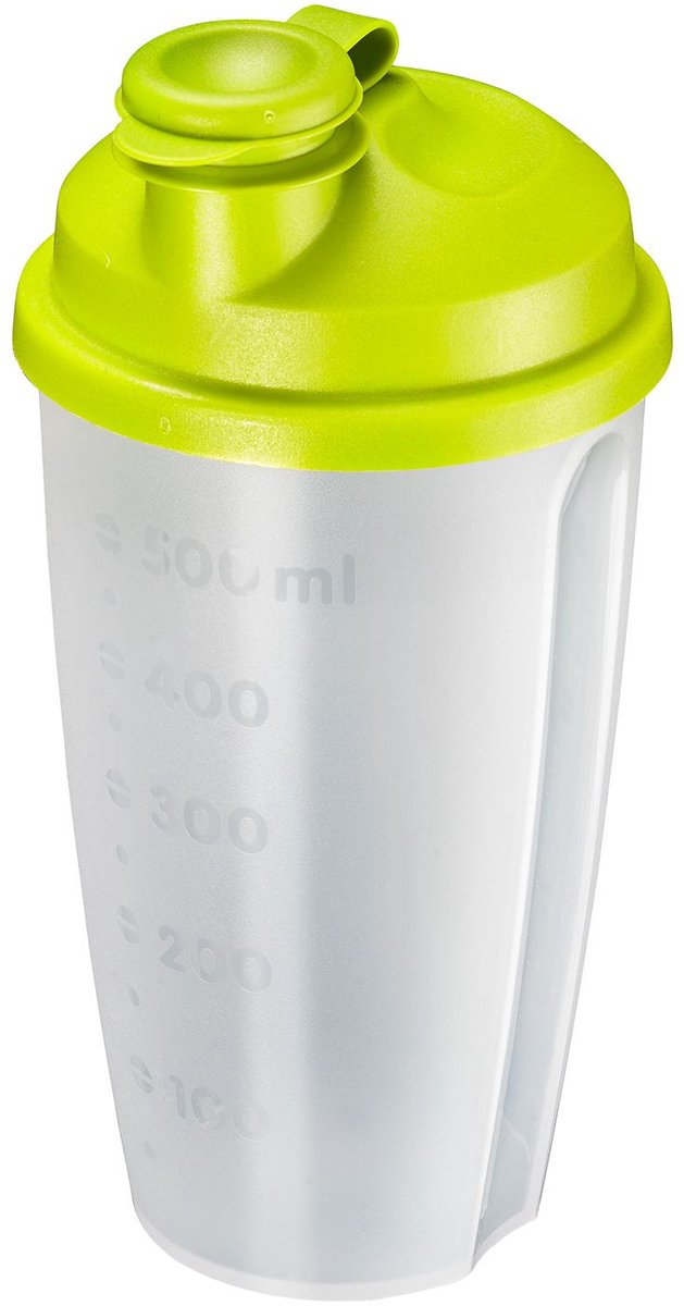 Westmark dressingshaker mixbeker met maataanduiding, verwijderbare mengschijf en afsluitbare schenktuit, inhoud: 0,5 l, kunststof, bpa-vrij, mixery, kleur: doorzichtig groen, 2435227a