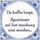 Paperdreams tegel delfts blauw - de koffie loopt
