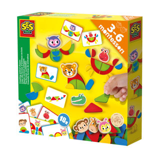 Ses montessori dierenvormen leggen | 2 stuks