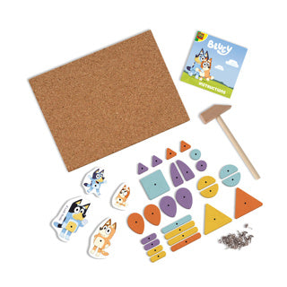 Ses creative bluey - hamertje tik - voor kinderen vanaf 3 jaar - 24 vormpjes en 4 bluey figuurtjes