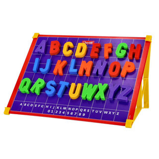 Quercetti magneetbord incl. hoofdletters abc magneten, 53dlg.