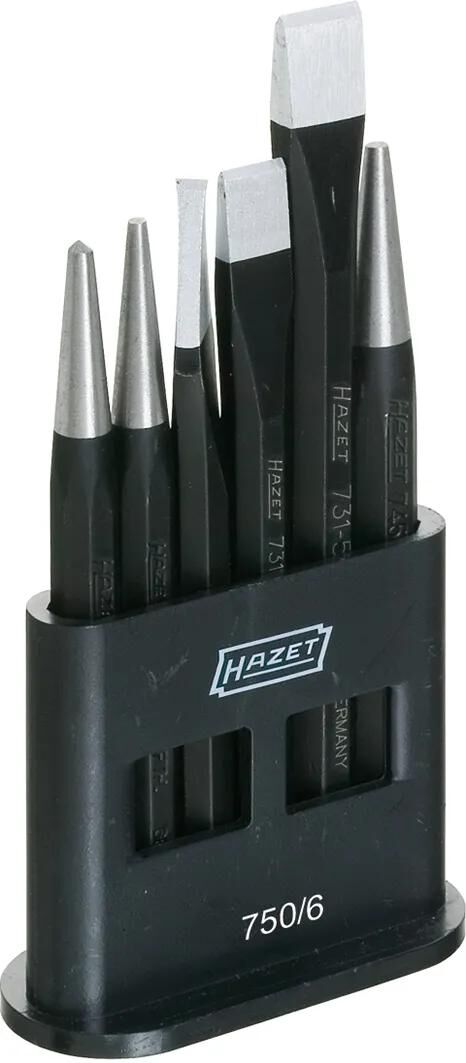 Hazet schlagwerkzeugsatz 750 6 chisels and cores set 6pc 750 6