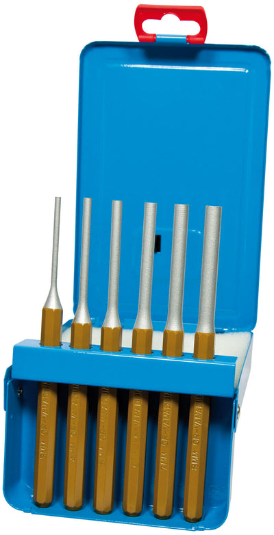 Sw stahl splinttreibersatz 82620l drift pin set 3-8mm 6 pcs. in metal case