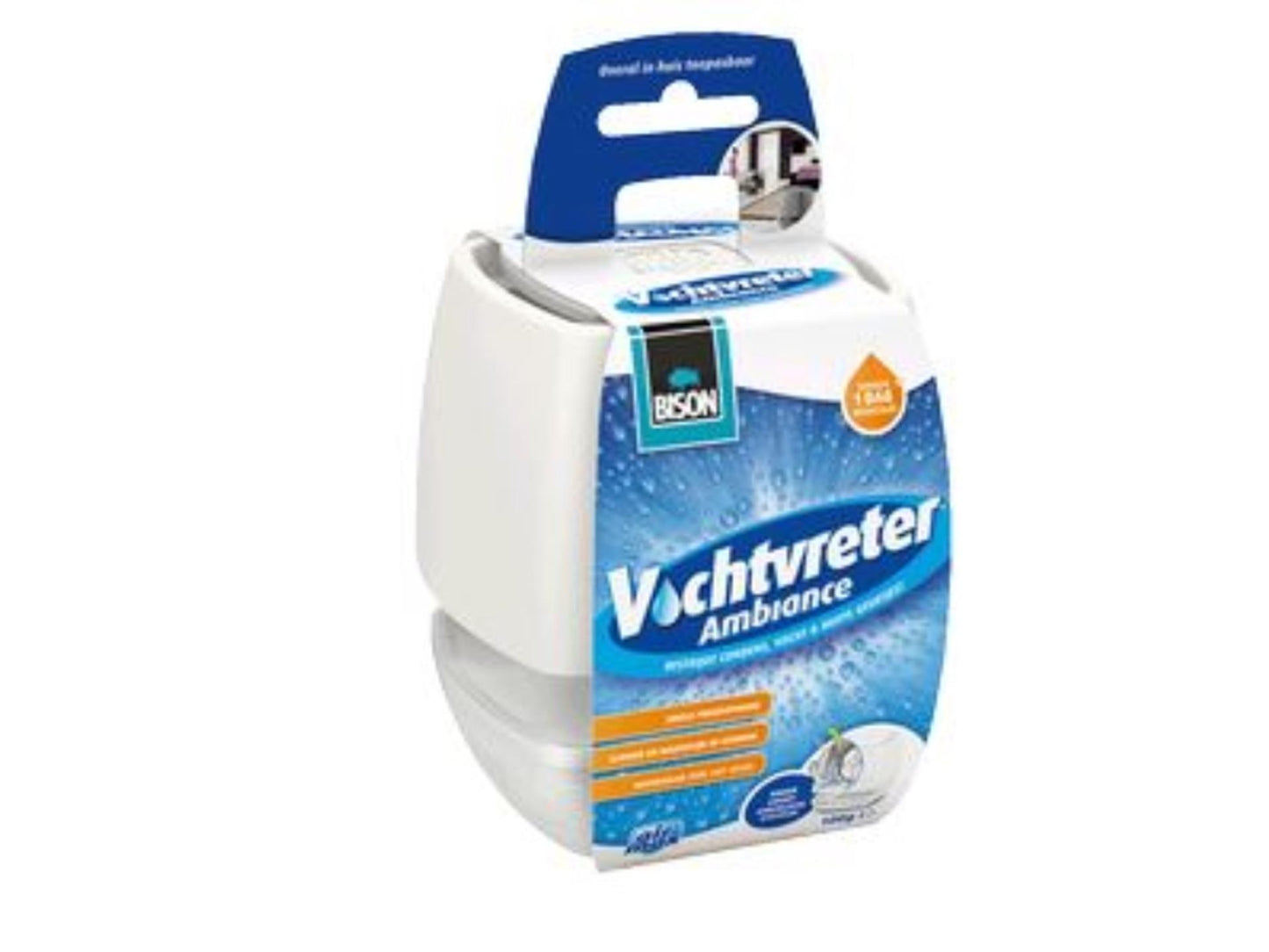 Bison vochtvreter ambiance 100g wit + 2e navul