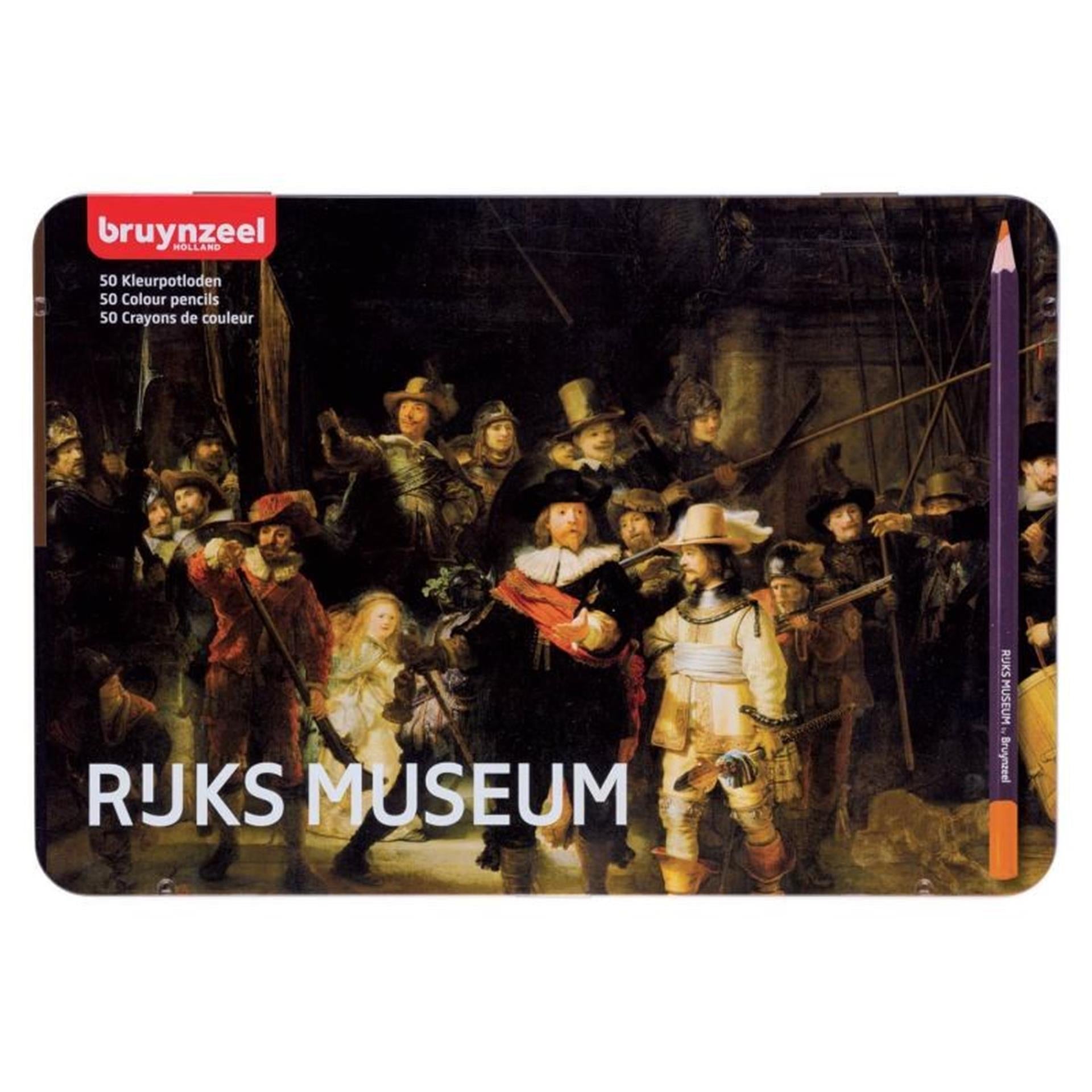 Bruynzeel blik 50 kleurpotloden - de nachtwacht van rembrandt
