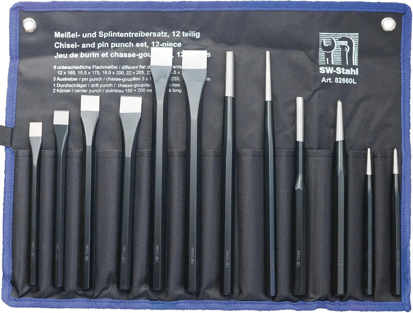 Sw stahl slaggereedschap set 82660l chisels pin punch set 12tlg.