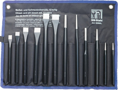 Sw stahl schlagwerkzeugsatz 82660l chisels pin punch set 12tlg.
