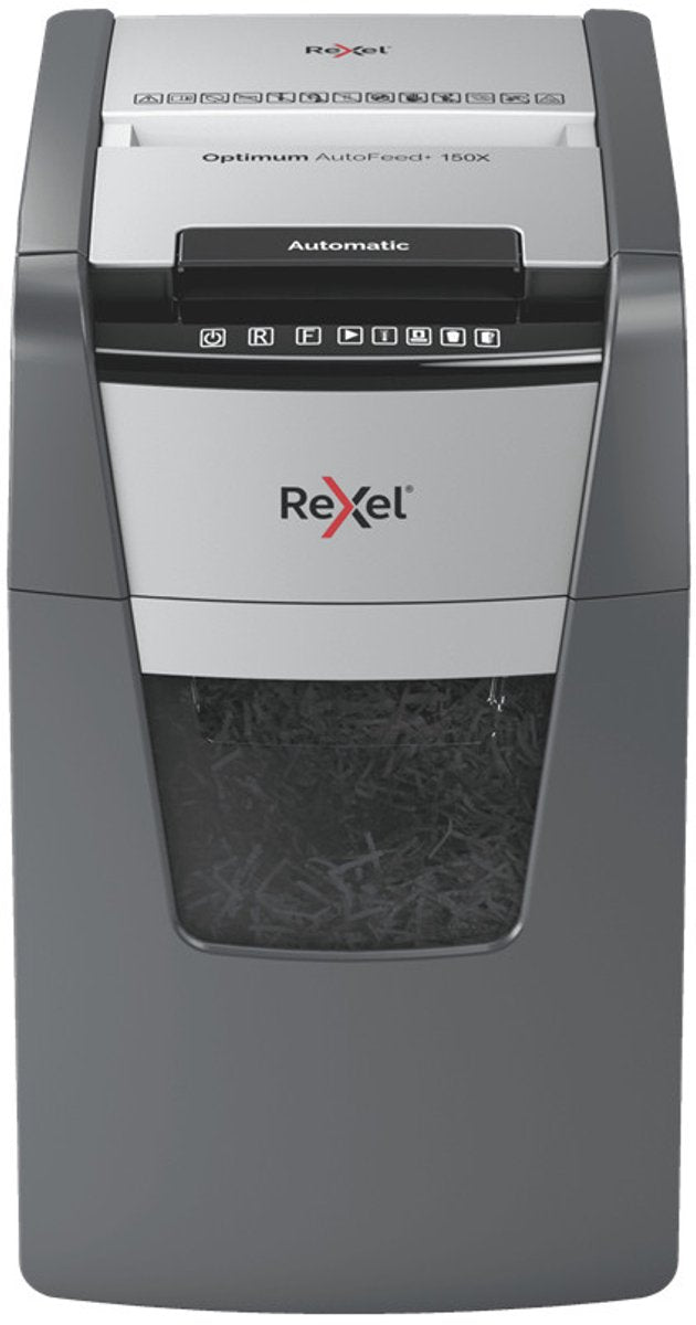 Papierversnipperaar rexel 150x grijs