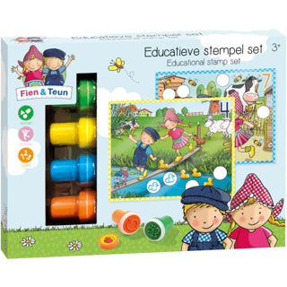 Bambolino toys fien en teun educatieve stempelset 14-delig | 2 stuks
