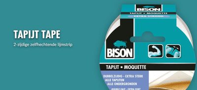 Bison tapijt tape extra sterk 10m x 5cm dubbelzijdig