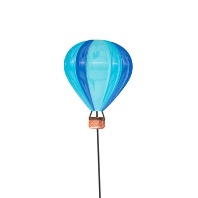 Anna's collection luchtballon steker metaal blauw 18x65cm