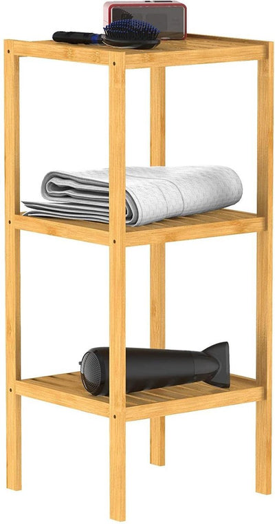 Eisl bamboe rek - opslagrekje met 3 vakken - duurzaam - (b x h x d) ca. 34 x 80 x 33 cm
