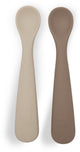 Jollein babylepel - baby bestek siliconen - natural shades - 2 stuks