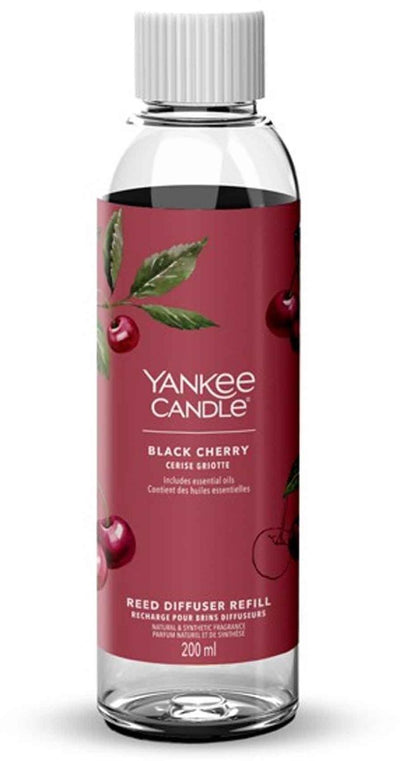 Yankee candle - navulling voor geurstokjes 200 ml - black cherry