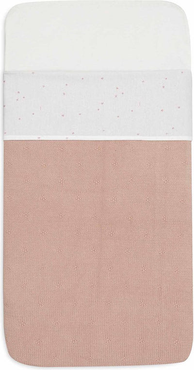Jollein - baby laken ledikant - 120x150cm - ledikant, babybed - katoen - twinkling wild rose