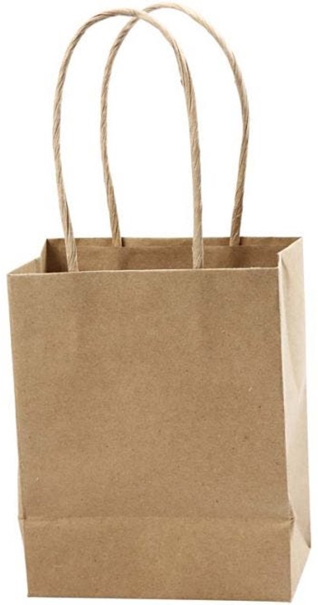 Creativ company cc papieren tassen 17x12x7 cm kraft 10 stuks