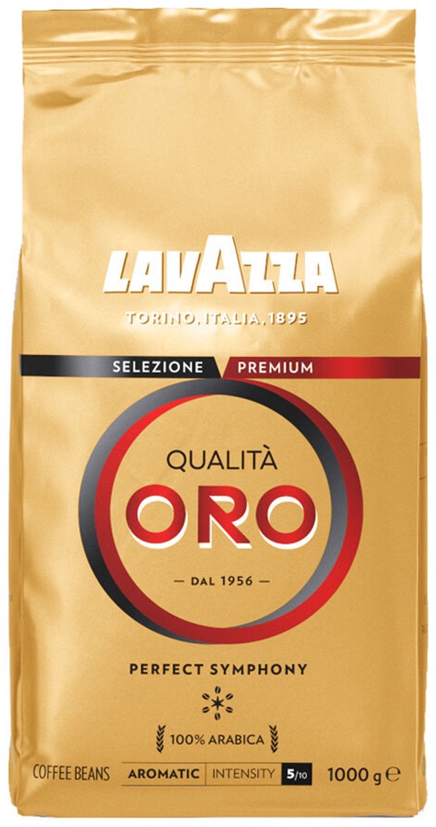 Lavazza qualità oro koffiebonen - 100% arabica koffie bonen - intensiteit 5 10 - 1 kg