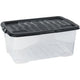 Opbergdoos curve xw202-clr blk-ex 42l transparant zwart