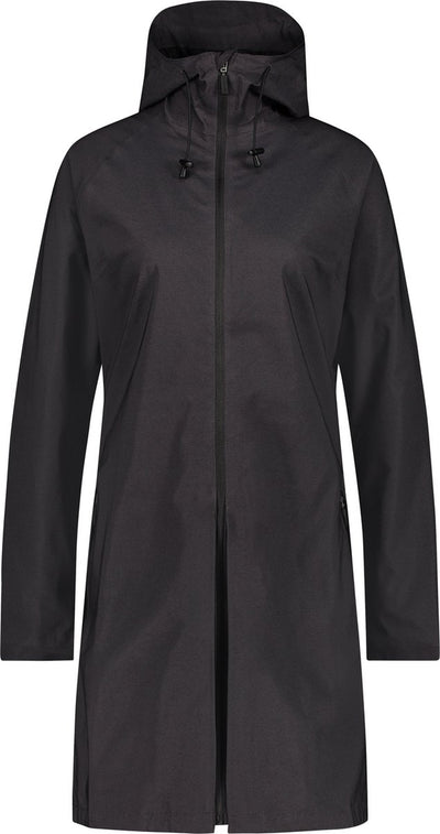 Agu seq regenjas dames waterdicht - zwart - waterkolom 5.000 mm - om te ritsen tot poncho - ventilatiepaneel op de rug m