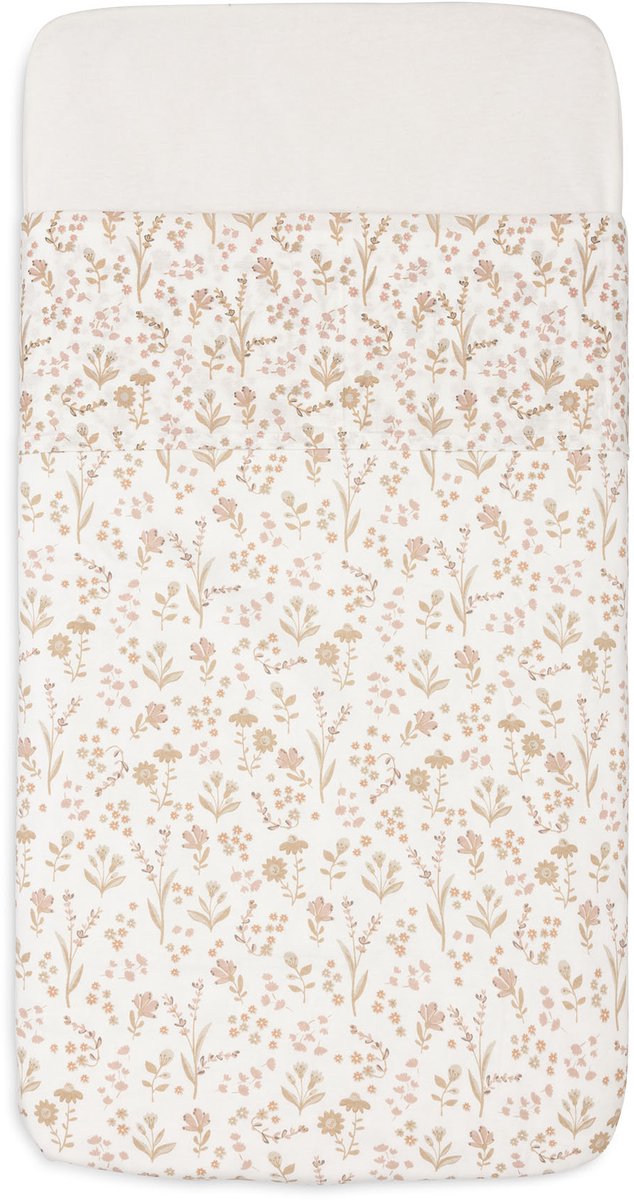 Jollein baby laken ledikant - 120x150cm - babybed - katoen - bloomy